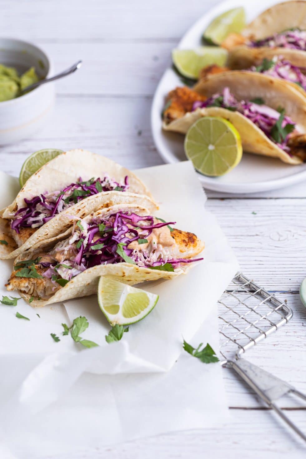 Blackened Fish Tacos with Chipotle Yogurt Sauce → Awaecnan