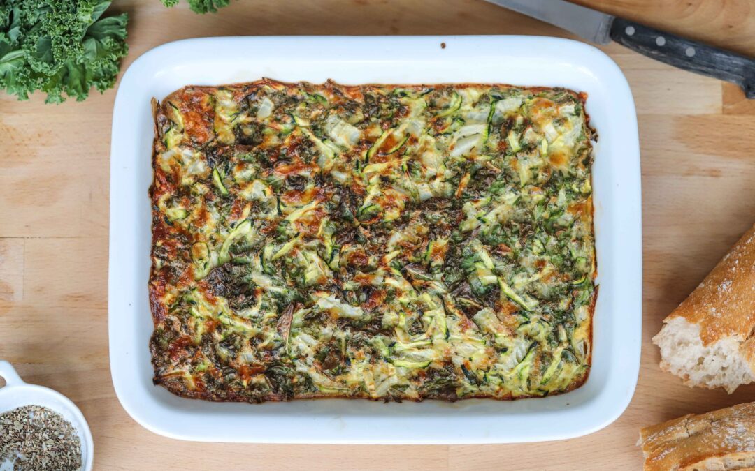 zucchini and kale breakfast bake