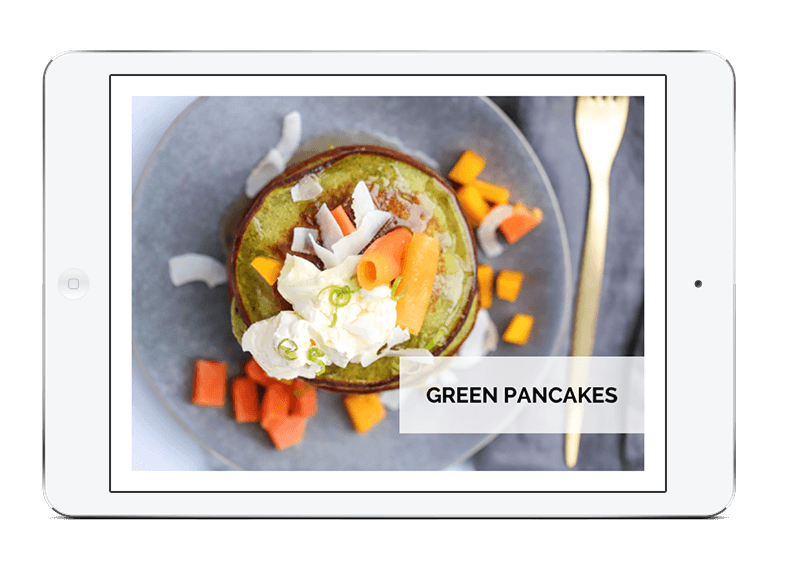banana spinach green pancakes