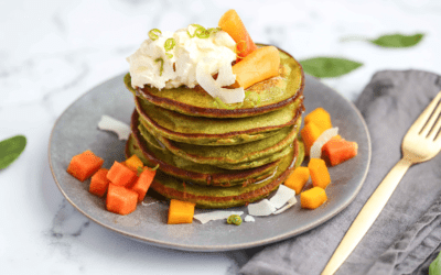 Nutritious Banana & Spinach Green Pancakes