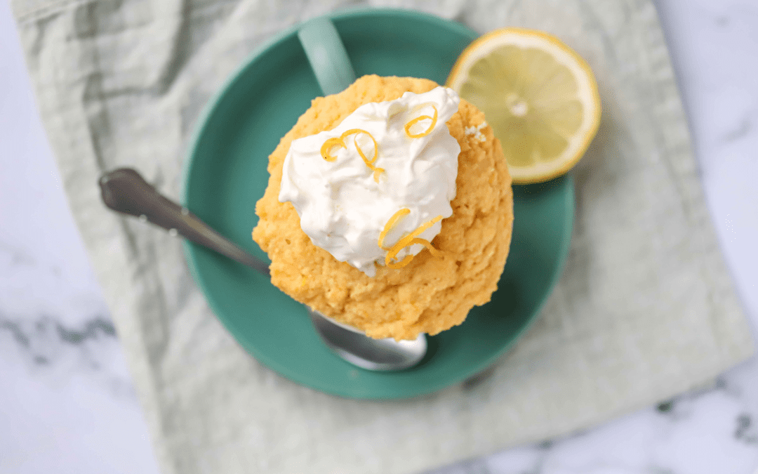 LOW-CARB KETO LEMON MUG CAKE 1