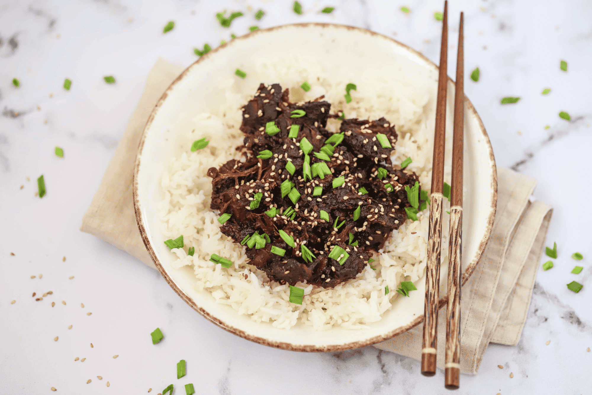 Simple Slow Cooker Korean Beef → Awaecnan