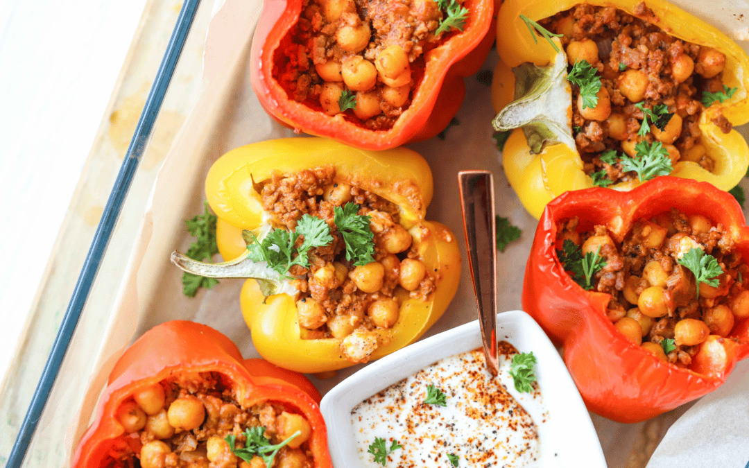 Lamb and Chickpea Stuffed Peppers