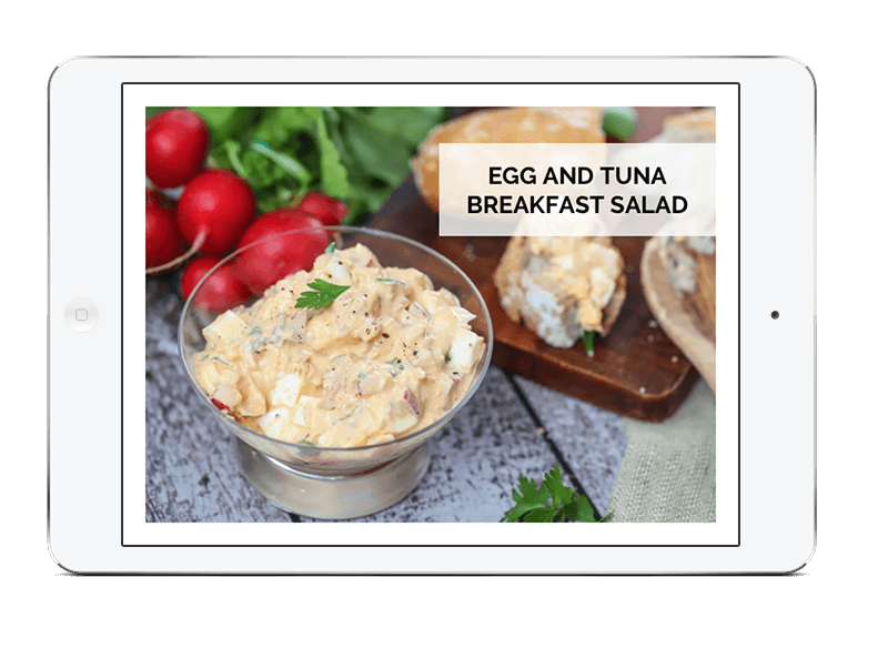 scrumptious egg and tuna breakfast salad