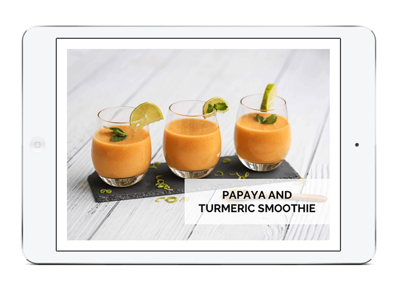refreshing papaya and turmeric smoothie