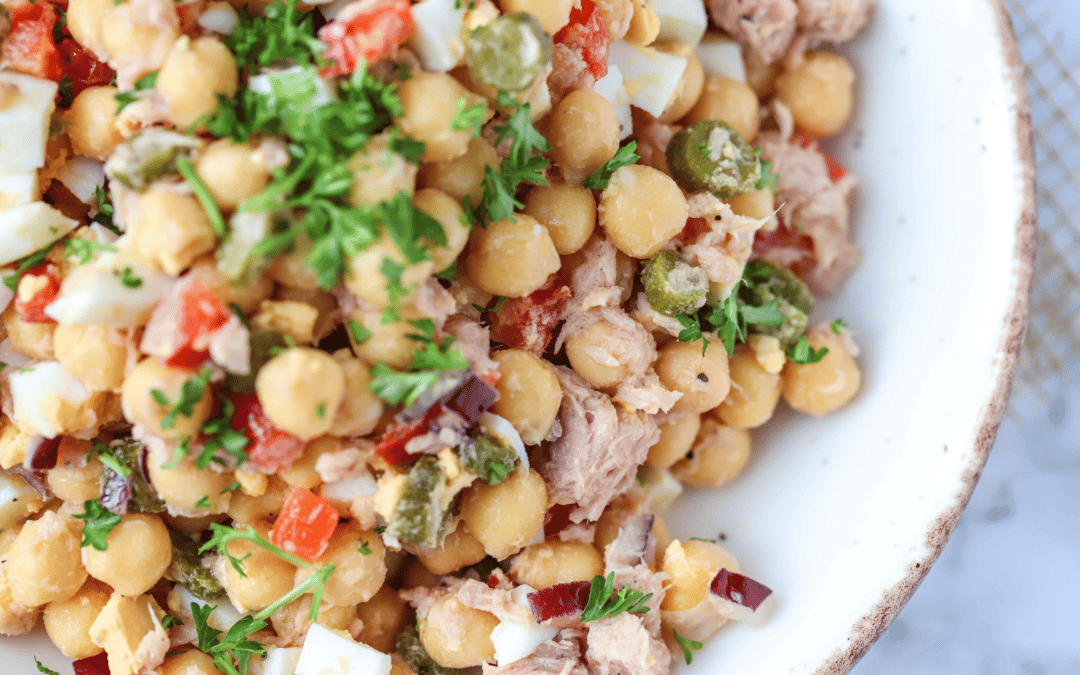 simple chickpea-tuna-salad