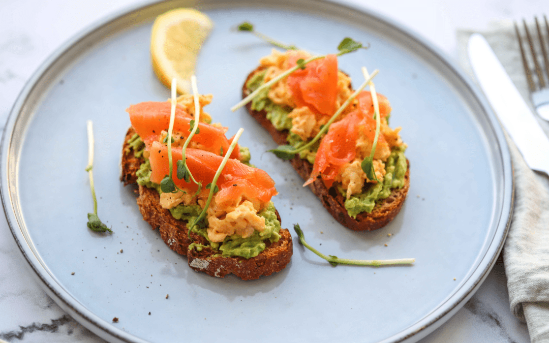 Avocado Scrambled Egg and Smoked Salmon Toast