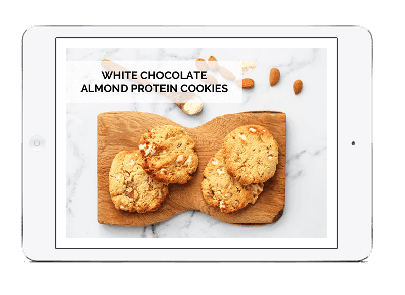 White Chocolate Almond Protein Cookies